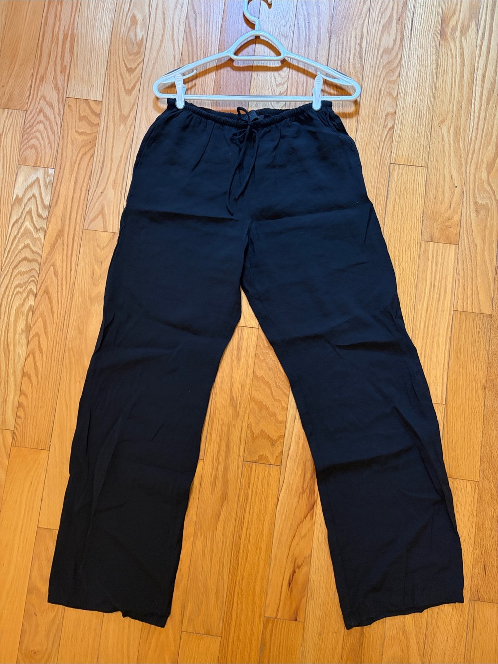 Zara Black Drawstring Flowy Pants